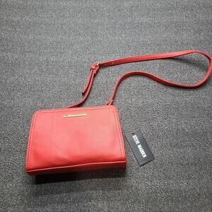 Steve Madden Crossbody Bag Womens One Size Coral Adjustable Strap Zip Purse